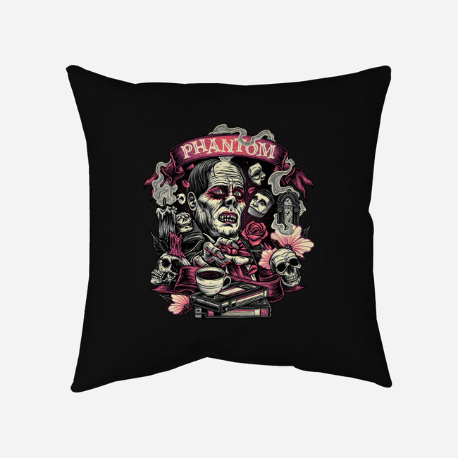 Many Faces Of The Phantom-None-Removable Cover w Insert-Throw Pillow-glitchygorilla