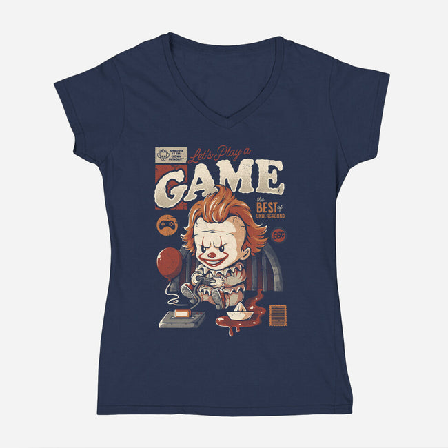 Underground Game-Womens-V-Neck-Tee-eduely