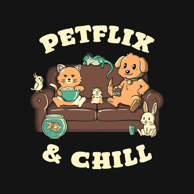 Petflix And Chill-Womens-V-Neck-Tee-koalastudio