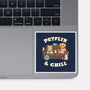 Petflix And Chill-None-Glossy-Sticker-koalastudio