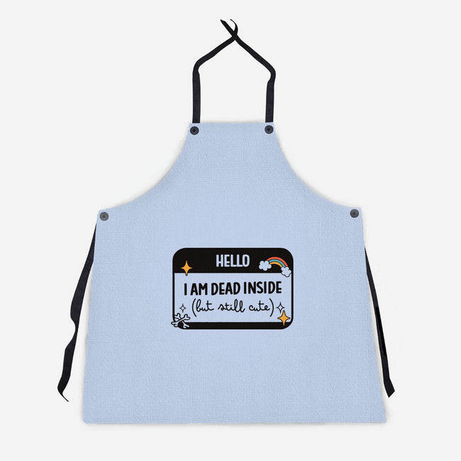 Hello I Am Dead Inside-Unisex-Kitchen-Apron-koalastudio