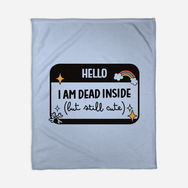 Hello I Am Dead Inside-None-Fleece-Blanket-koalastudio