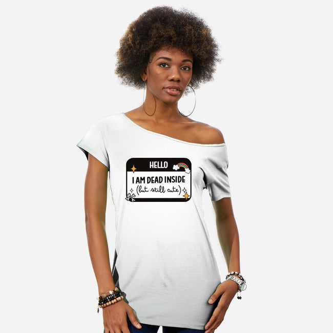 Hello I Am Dead Inside-Womens-Off Shoulder-Tee-koalastudio