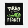 Tired Of This Planet-None-Fleece-Blanket-koalastudio