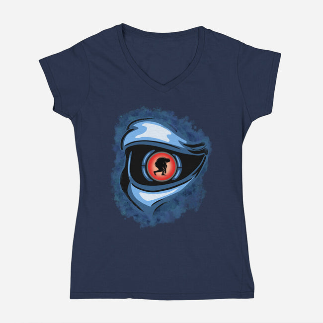 Eye From The Future-Womens-V-Neck-Tee-nickzzarto