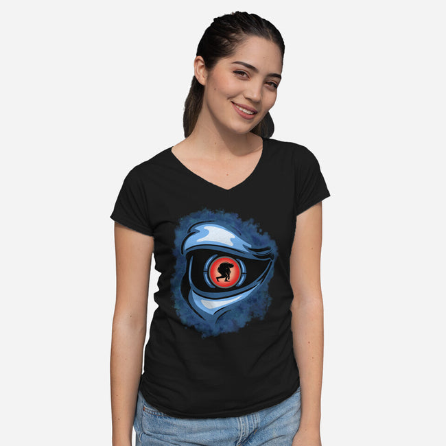 Eye From The Future-Womens-V-Neck-Tee-nickzzarto