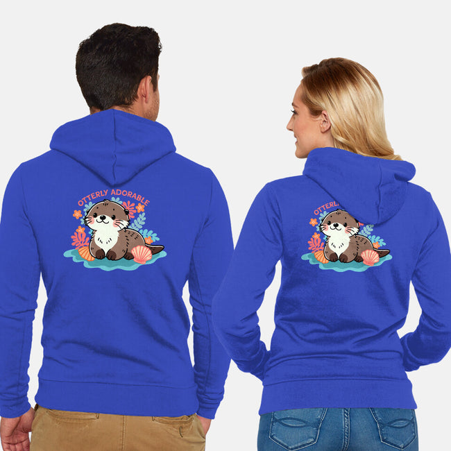 Otterly Adorable-Unisex-Zip-Up-Sweatshirt-fanfreak1