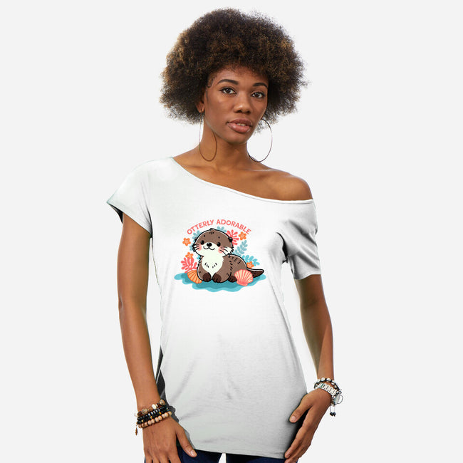 Otterly Adorable-Womens-Off Shoulder-Tee-fanfreak1