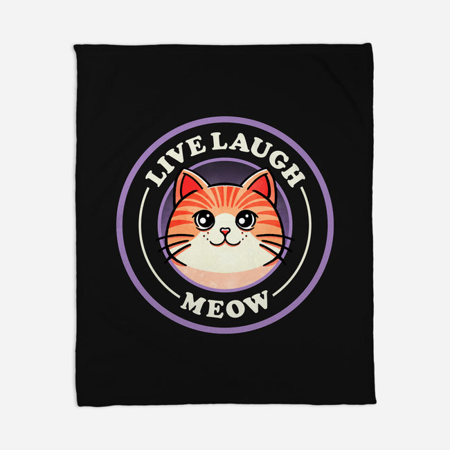 Live Laugh Meow-None-Fleece-Blanket-fanfreak1