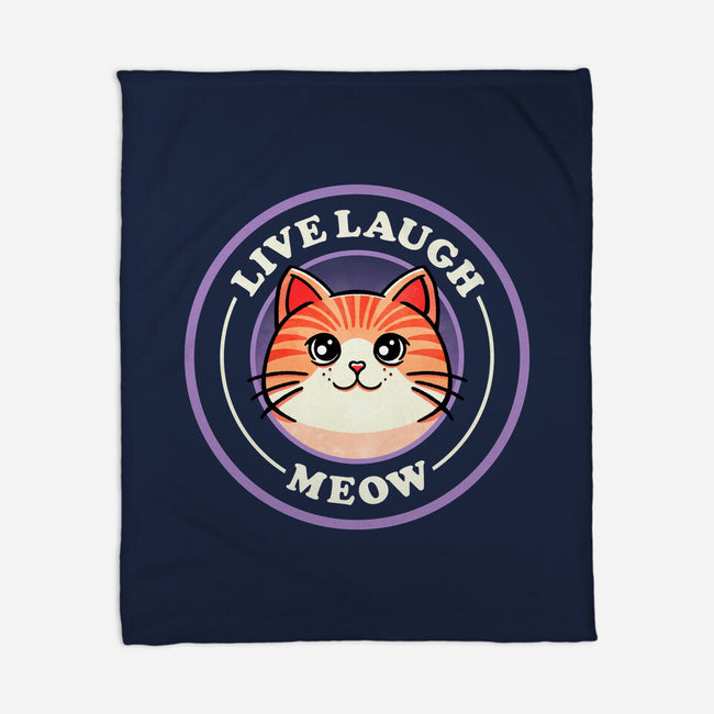 Live Laugh Meow-None-Fleece-Blanket-fanfreak1