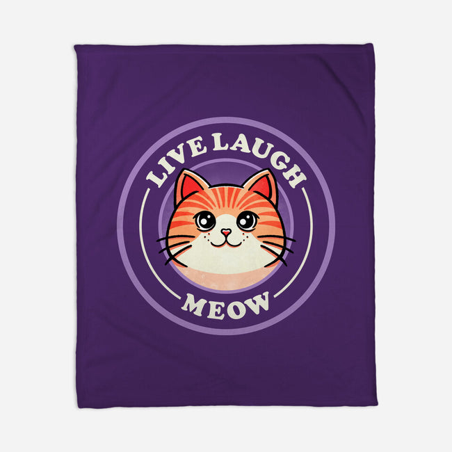 Live Laugh Meow-None-Fleece-Blanket-fanfreak1