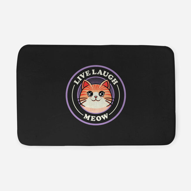 Live Laugh Meow-None-Memory Foam-Bath Mat-fanfreak1