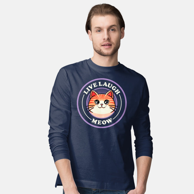 Live Laugh Meow-Mens-Long Sleeved-Tee-fanfreak1