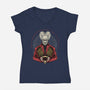 The Impaler-Womens-V-Neck-Tee-glitchygorilla