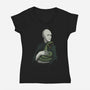 Lord With A Snake-Womens-V-Neck-Tee-jasesa