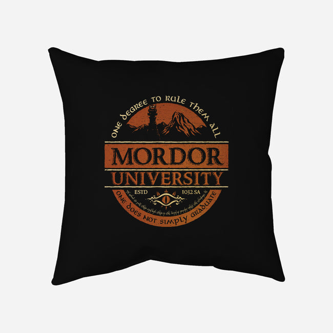 Mordor University-None-Removable Cover-Throw Pillow-kg07