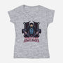 Diabolical Gym-Womens-V-Neck-Tee-Cattoc_C