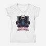 Diabolical Gym-Womens-V-Neck-Tee-Cattoc_C