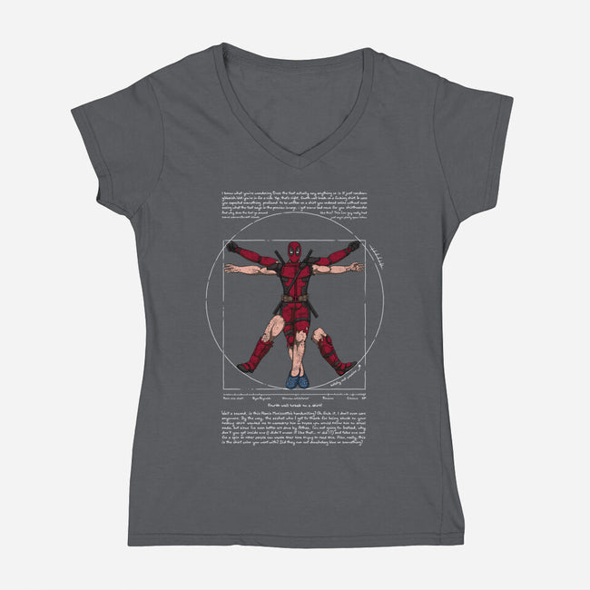 Vitruvian Merc-Womens-V-Neck-Tee-Cattoc_C