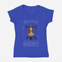 Adamantium Man-Womens-V-Neck-Tee-Cattoc_C