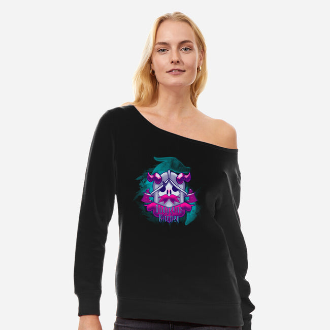 Dungeons Kitchen-Womens-Off Shoulder-Sweatshirt-Samuel