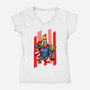 My New Hero-Womens-V-Neck-Tee-nickzzarto