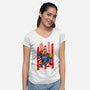 My New Hero-Womens-V-Neck-Tee-nickzzarto