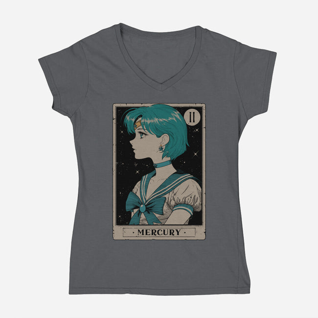 Mercury Card-Womens-V-Neck-Tee-Hafaell