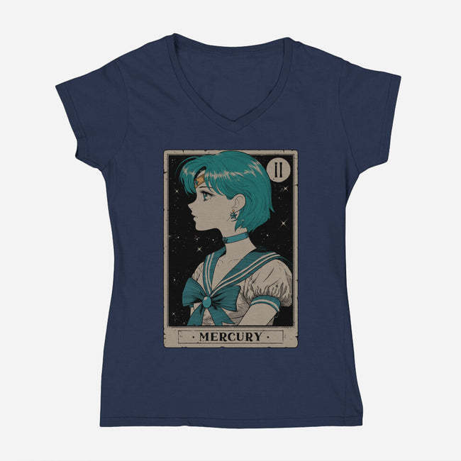 Mercury Card-Womens-V-Neck-Tee-Hafaell