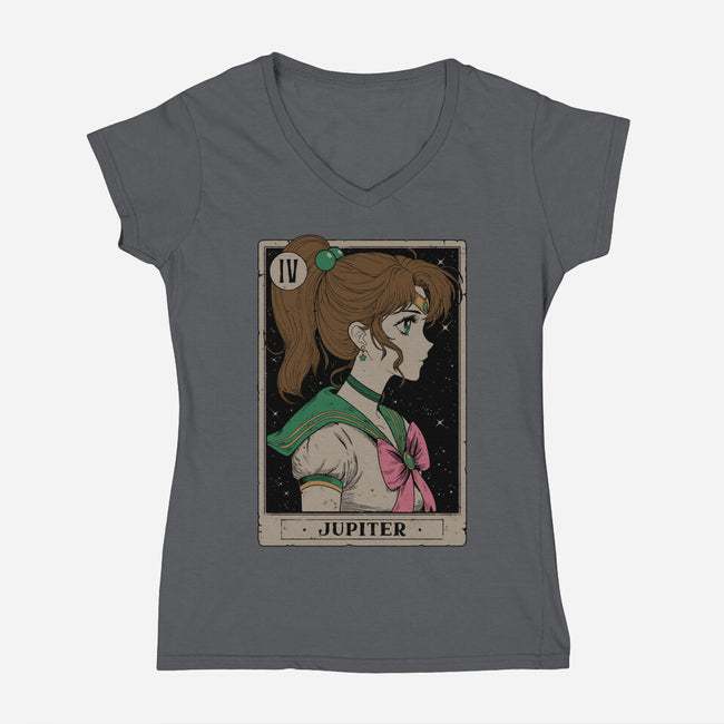 Jupiter Card-Womens-V-Neck-Tee-Hafaell