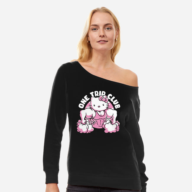 One Trip Club-Womens-Off Shoulder-Sweatshirt-estudiofitas