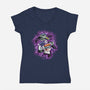 My Robot Battle-Womens-V-Neck-Tee-nickzzarto