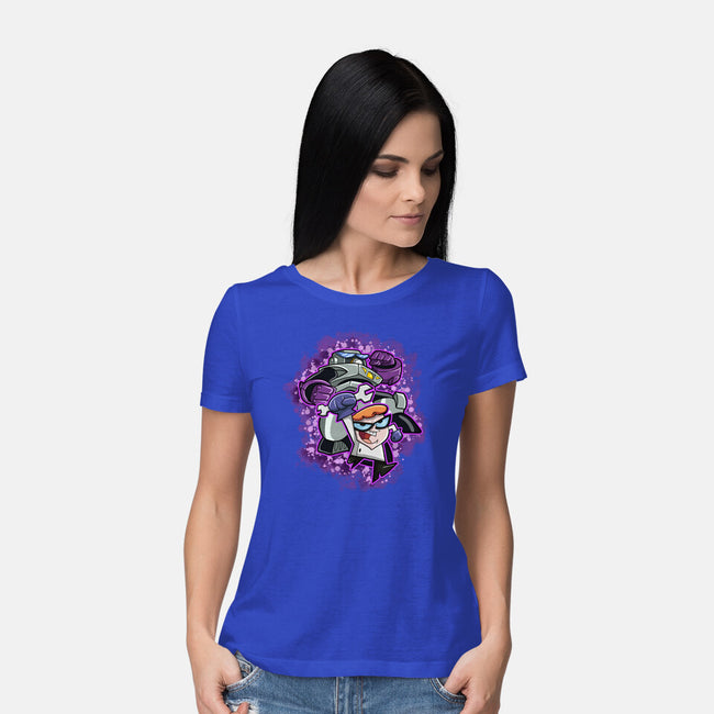 My Robot Battle-Womens-Basic-Tee-nickzzarto