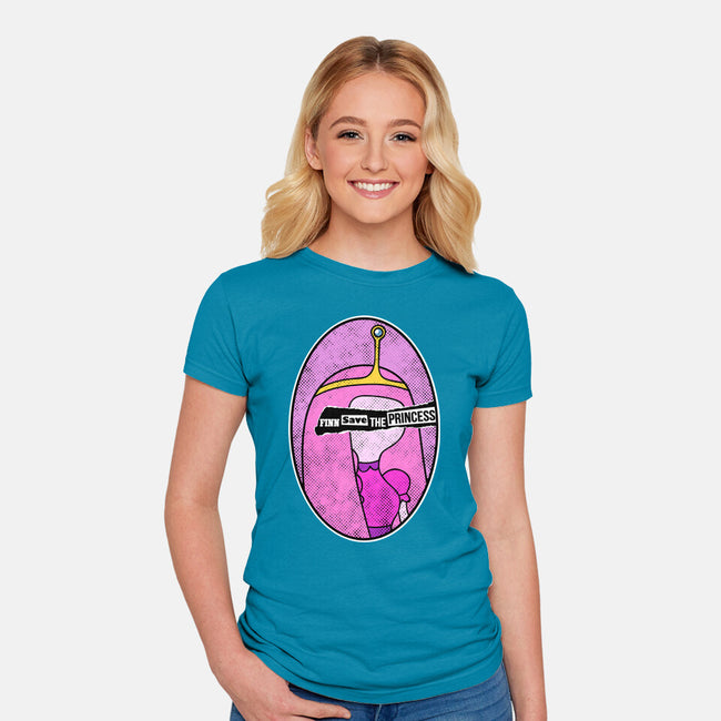 Finn Save Her-Womens-Fitted-Tee-demonigote