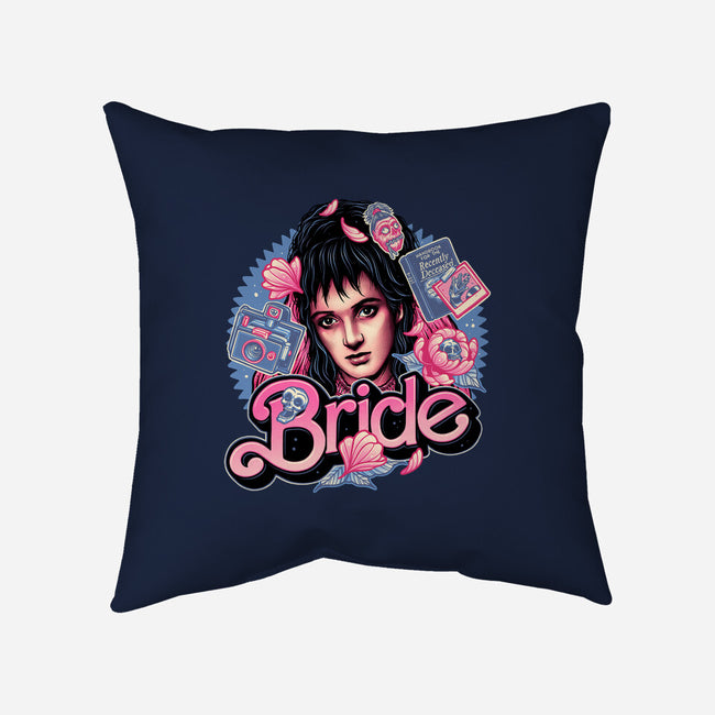 The Pink Bride-None-Non-Removable Cover w Insert-Throw Pillow-glitchygorilla