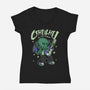 Cthulhu Guitar Comic-Womens-V-Neck-Tee-Studio Mootant