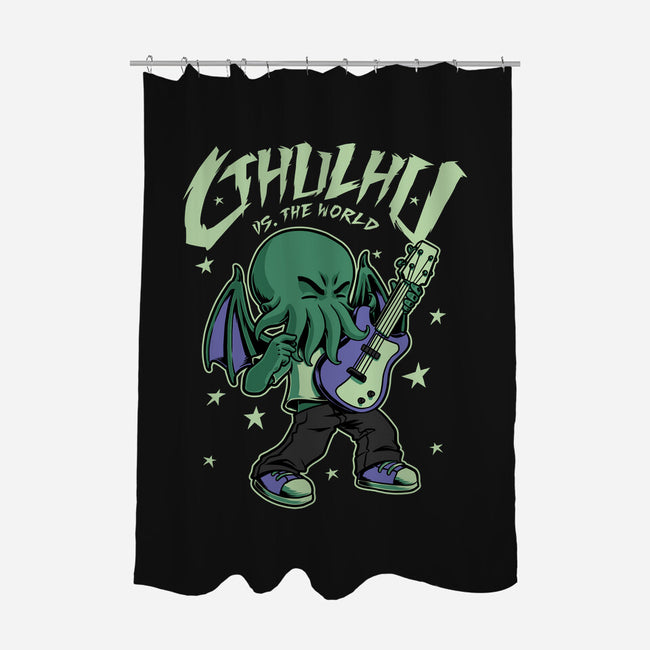 Cthulhu Guitar Comic-None-Polyester-Shower Curtain-Studio Mootant