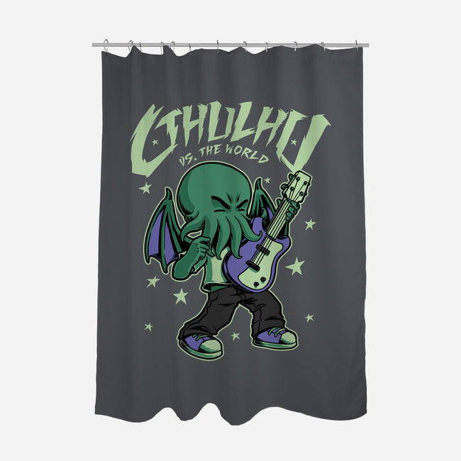 Cthulhu Guitar Comic-None-Polyester-Shower Curtain-Studio Mootant