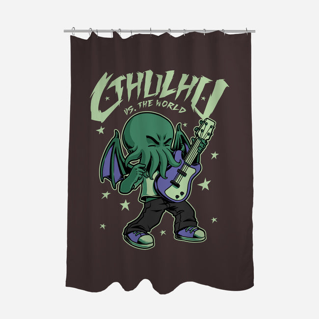 Cthulhu Guitar Comic-None-Polyester-Shower Curtain-Studio Mootant