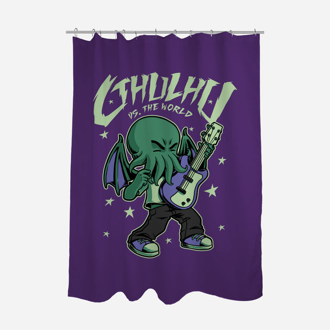 Cthulhu Guitar Comic-None-Polyester-Shower Curtain-Studio Mootant