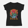 The Extinction Club-Womens-V-Neck-Tee-tobefonseca