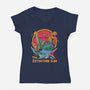 The Extinction Club-Womens-V-Neck-Tee-tobefonseca