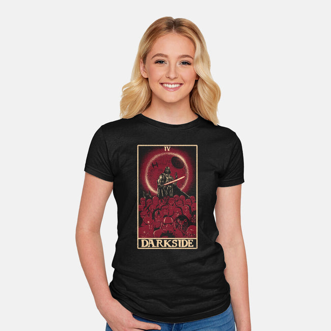 Darkside Tarot Card-Womens-Fitted-Tee-naomori