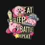 Eat Sleep Battle Repeat-Womens-Racerback-Tank-Xentee