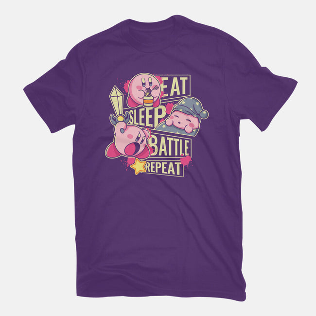 Eat Sleep Battle Repeat-Mens-Basic-Tee-Xentee