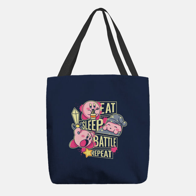 Eat Sleep Battle Repeat-None-Basic Tote-Bag-Xentee