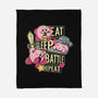 Eat Sleep Battle Repeat-None-Fleece-Blanket-Xentee