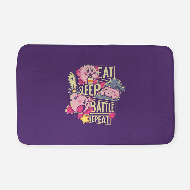 Eat Sleep Battle Repeat-None-Memory Foam-Bath Mat-Xentee