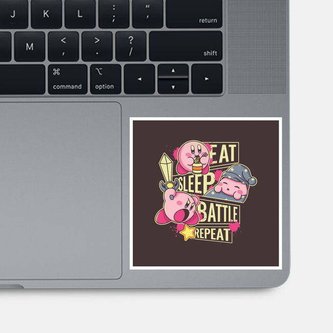 Eat Sleep Battle Repeat-None-Glossy-Sticker-Xentee