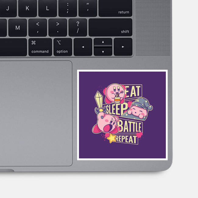 Eat Sleep Battle Repeat-None-Glossy-Sticker-Xentee